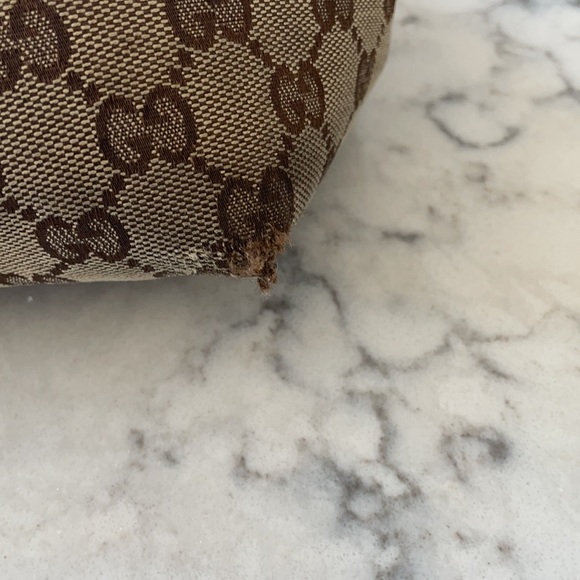 Gucci Brown GG Canvas and Leather Tote. Great Bag! - Picture 12 of 16